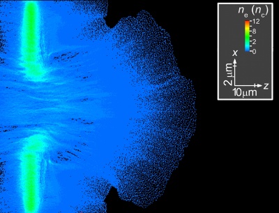 Draco - Bilder von den ersten Experimenten zur Beschleunigung von Protonen