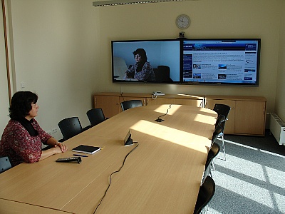 Videoconference System in the HZDR library