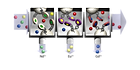 Foto: In Abwässern liegen die seltenen Erden häufig in Mischungen vor (grün, blau, gelb). Um diese voneinander und von unerwünschten Bestandteilen (rot) zu trennen, wird ein modularer Filter entwickelt. Jedes dieser Filtermodule ist speziell für die Bindung und Freisetzung eines Elementes der seltenen Erden entwickelt. Dies gelingt mit Hilfe von Peptiden (farbige Ringe), die im Inneren des Filters befestigt werden. ©Copyright: HZDR / B. Drobot