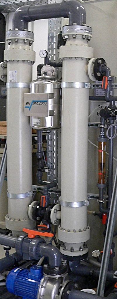 Filter system for micro particles at the Laboratory Sewage Purification Plant (LARA)