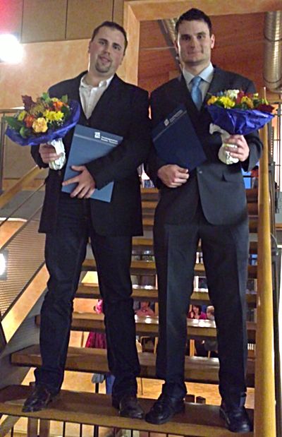 Christoph Eisenmann und Christian Frenzel (rechts) bei der Preisverleihung der IHK Dresden am 18.10.2010