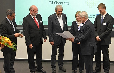 Die TU Chemnitz vergab am 27. Mai 2013 den Technologie-Transferpreis 