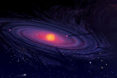 Protoplanetare Scheibe (Künstlerische Darstellung; Pat Rawlings/NASA) 