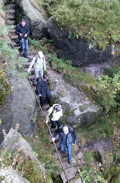 Institutsausflug: Steiler Abstieg in der Sächsischen Schweiz
