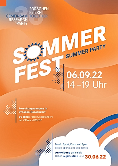 Foto: HZDR Sommerfest 2022 - Poster ©Copyright: HZDR / Pascal Frank