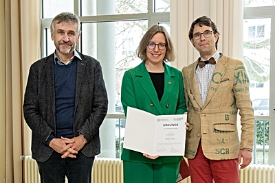 Foto: Verleihung des TUD-Lehrpreises 2022 an Dr. Sylvia Maus ©Copyright: TUD/Michael Kretzschmar