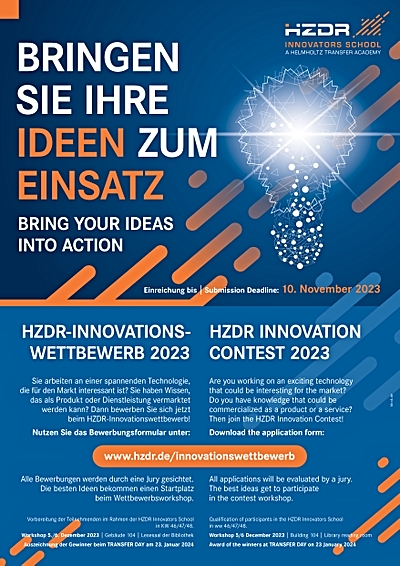 Foto: Poster HZDR-Innovationswettbewerb 2023 ©Copyright: HZDR/Blaurock