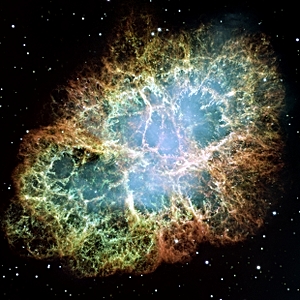 Foto: Riesenmosaik des Krebsnebels, zusammengesetzt aus Hubble-Bilder ©Copyright: NASA/ESA/J. Hester and A. Loll (Arizona State Univ.)