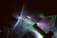 Infrarotlaser, Bild: Joe Cowan und Kirk Flippo, Los Alamos National Laboratory, USA