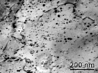 TEM micrograph of an ODS-Fe9%Cr sample