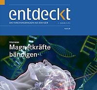 Titelseite "entdeckt" 1/2012 - das Forschungsmagazin aus dem HZDR