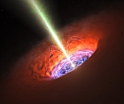 Künstlerische Darstellung eines supermassereichen Schwarzen Lochs