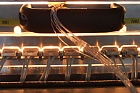 Foto: Abteilung Halbleitermaterialien, Vorheizung aus Halogenlampen einer Blitzlampentemperanlage in Aktion ©Copyright: HZDR