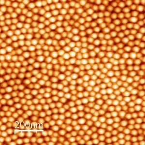 GaSb-Oberfläche nach senkrechtem Sputtern mit 500 eV Ar+ Ionen